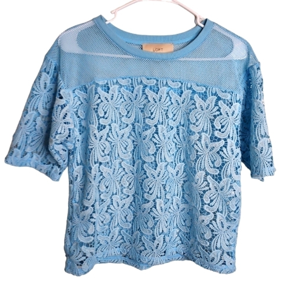 LOFT Light Blue Top Size XS